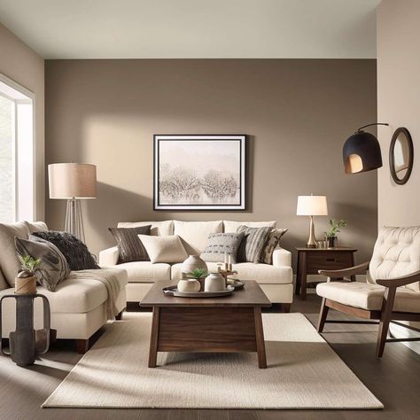 27 Best Neutral Wall Paint Colours for Your Home in 2024 Behr Mesa Taupe Living Room, Wheat Colored Walls, Harvest Brown Paint Behr, Cozy Brown Paint Colors, Neutral Paint Colors Valspar, Mocha Paint Colors Living Room, Brown Paint Colors For Living Room, Behr Warm Neutral Paint Colors, Cozy Paint Colors For Living Room