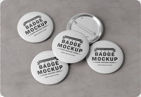 Free PSD: Isolated Badge Pin Button Mockup - DG MOCKUP Concrete Background, Badge Pin, Print Mockup, Pin Button, Logo Mockup, Premiere Pro, Mockup Free Psd, Photoshop Illustrator, Free Prints