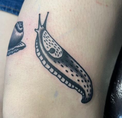 Banana Slug Tattoo, Slug Tattoo, Tattoo Session, Tattoo Concepts, Leg Sleeves, Tat Ideas, Slug, Tattoo Inspo, Love Tattoos