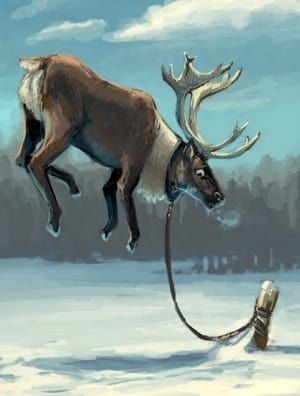 Whether or not any of that is accurate, it's safe to say that there are some crazy theories going on regarding shrooms, reindeer, and those Samis. Reindeer Facts, Reindeer Drawing, Flying Reindeer, Deer Art, Christmas Sleigh, Fairytale Art, Creature Concept Art, Creature Concept, Christmas Animals