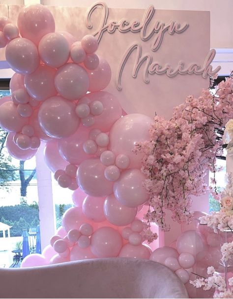 ￼ ￼  Pictures are for reference only. Theme is Japanese Cherry Blossoms. 🌸  Colors-shades of pink some burgundy    $165 Flowering  Mini balloon garland Pipe & Drapes or Grass Wall Decor  ￼ ￼ ￼ ￼    $250 Full size balloon garland (3 colors) 6ft or longer Ring Back drop 7ft Flowers  $30 for drapes behind stand.  Custom Sign - free Total $280   ￼ ￼  ￼ ￼ ￼ ￼   The last two pictures are lovely, the back drops are $350+.  ￼ ￼ ￼ Cherry Blossom Balloon Decor, Cherry Blossom Baby Shower Theme, Mini Balloons, Pipe And Drape, Japanese Cherry Blossom, Pink Baby Shower, Baby Shower Theme, Balloon Arch, Balloon Garland