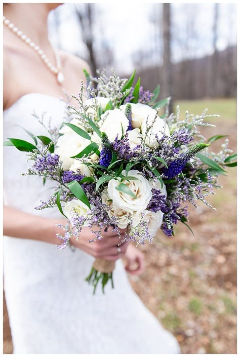 Bohemian Wedding Bouquet Purple, White Rose And Purple Bouquet, White Flowers With Lavender, Sage And Lavender Wedding Flowers, Purple Wedding Bouquets Spring, Lavender And Roses Bouquet, Lavender Peony Bouquet, Peonies And Lavender Bouquet, Light Purple And White Flower Bouquet