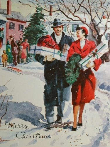 christmas Norman Rockwell Christmas, Vintage Christmas Photos, Vintage Christmas Images, Christmas Time Is Here, Old Christmas, Old Fashioned Christmas, Christmas Past, Christmas Memory, Christmas Scenes