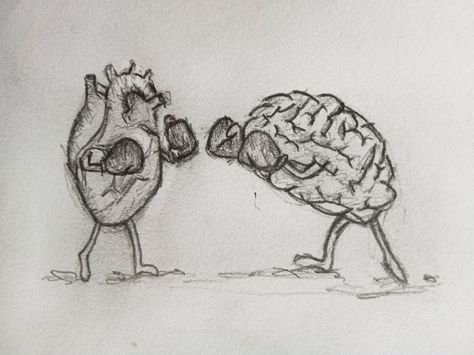 #drawing #pencilonpaper 131022 Locked Heart Drawing, Heartache Sketch, Ripping Heart Out Of Chest Drawing, Safe Place Drawing, Brain And Heart Drawing, Hungry Drawing, Drawing Of A Brain, Pain Sketch, Brain Vs Heart