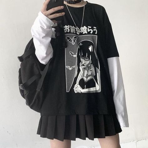 Mode Harajuku, Dark Girl, Mode Ulzzang, Egirl Fashion, Aesthetic Grunge Outfit, Kawaii Fashion Outfits, Swaggy Outfits, Alternative Outfits, 가을 패션