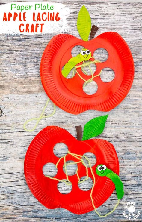 Apple Crafts For Kids, Apple Crafts, Kids Craft Room, Apple Craft, Frog Crafts, Bear Crafts, St Patrick's Day Crafts, Handprint Crafts, Fall Craft