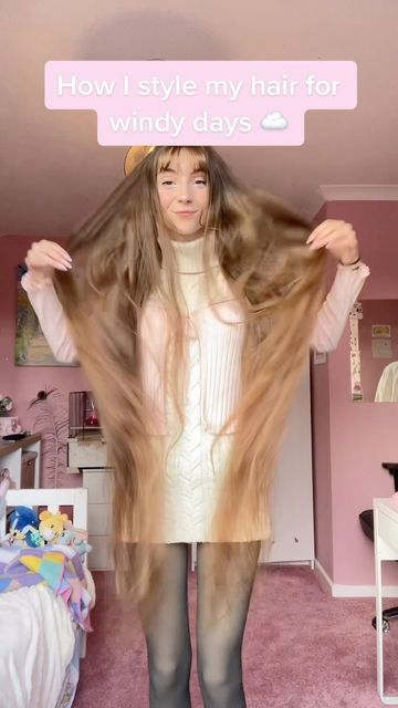 Jess <3 on Instagram: "what other hairstyles should i try? 💗🫶🏻#hairstyles #hair #longhair #longhairstyles #tiktok #hairgoals #rapunzel #twitch #twitchstreamer #twichgirls" Hairstyles For Windy Days, Windy Day Hairstyles, Rapunzel Hairstyle, Rapunzel Hair, Windy Day, I Try, Rapunzel, Hair Goals, I Tried