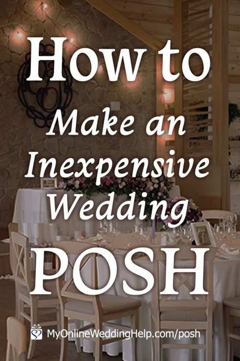 Some different ideas for making your inexpensive wedding look posh. Tips for making your budget wedding look more upscale with color, lighting, details, etc. Number 1 is ... see them on the My Online Wedding Help blog. #DifferentWedding #WeddingIdeas #BudgetWedding #WeddingIdeas #WeddingTips Wedding Centerpieces Diy Twinkle Lights, Dream Wedding Inspiration, Diy Wedding Lights, Indoor Fall Wedding Ideas, Rafter Decorations Wedding, Elegant Winter Wedding Centerpieces, Small Wedding Reception Decorations, Indoor Wedding Reception On A Budget, Gold Accent Wedding Decor