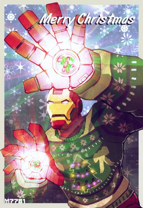 Iron Man's Christmas Sweater Iron Man Christmas, Geek Christmas, Marvel Phases, Iron Man Tony Stark, Marvel Comic Character, Merry Christmas Everyone, Avengers Funny, Avengers Assemble, Marvel Art