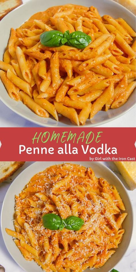 Pasta Recipes Video, Pasta Alla Vodka, Penne Alla Vodka, Best Pasta Dishes, Pasta Penne, Vodka Pasta, Alla Vodka, Vegetarian Pasta Recipes, Pasta Night