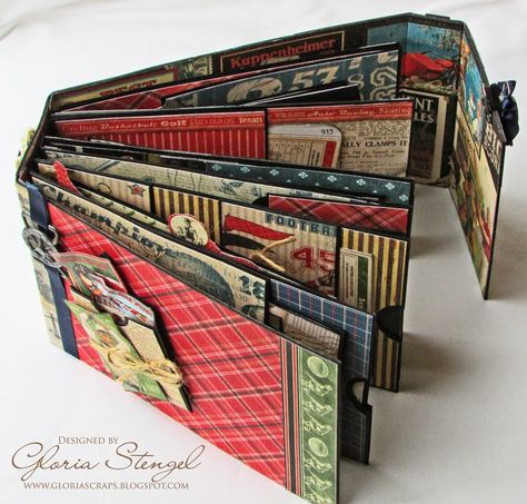 Scraps of Life: Graphic 45 Good Ol' Sport Mini Album Tutorial Mini Albümler, Mini Album Tutorials, Kunstjournal Inspiration, Mini Album Ideas, Scrapbook Mini Albums, Mini Scrapbooks, Mini Album Scrap, Album Tutorial, Mini Albums Scrap