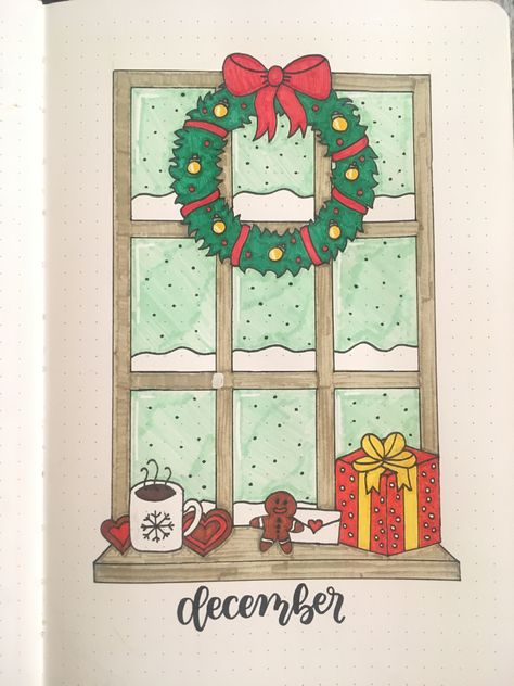 December Aesthetic Journal, December Aesthetic Drawing, Christmas Card Cover Ideas, Christmas Sketch Book Ideas, Things To Draw Christmas Themed, Crismas Drawings Ideas Cute, Cristmass Aesthetic Drawing, Things To Draw For Christmas, Cristhmas Drawings