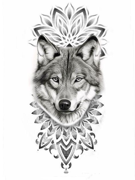 Jin Tattoo, Celtic Wolf Tattoo, Chest Tattoo Drawings, Dove Tattoo Design, Forever Tattoo, Geometric Sleeve Tattoo, Wolf Tattoo Sleeve, Back Piece Tattoo, Wonderland Tattoo