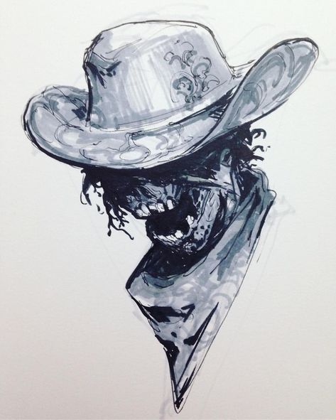 Cowboy Zombie, Zombie Cowboy, Visual Reference, The Revenant, Zombie, Cowboy, Tattoos