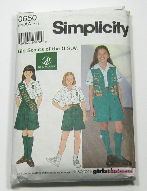 Girl Scout Uniform Pattern: 1990s Girls Scout Vest by WitNWhimzy Scouts Uniform, Girl Scout Vest, Girl Scout Sash, Girl Scout Uniform, Scout Uniform, Girl Scout Juniors, Girl Scout Leader, Scout Activities, Usa Girls