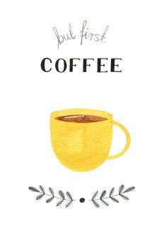 But First Coffee Watercolor Print Coffee by morningswithcoffee Coffee Watercolor, Coffee Print, First Coffee, But First Coffee, Watercolor Inspiration, Coffee Love, But First, Coffee Quotes, Coffee Art