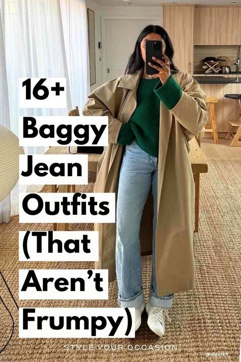 Baggy Jeans Outfit Ideas Women, What To Wear With Loose Jeans, Loose Jeans Outfit For Women, Loose Jeans Outfit Casual, How To Wear Loose Jeans, 90s Baggy Jeans Outfit, Casual Jean Outfits, Low Waist Jeans Outfit, Baggy Jeans Outfit Ideas