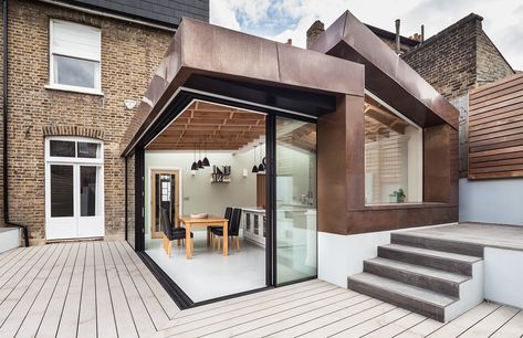 16 Ewelme Road by Uvarchitects. Photography: David Butler Box Extension, Small House Extensions, Mad About The House, Long House, Farmhouse Side Table, House Extension Design, Extension Designs, Rear Extension, Cute Dorm Rooms