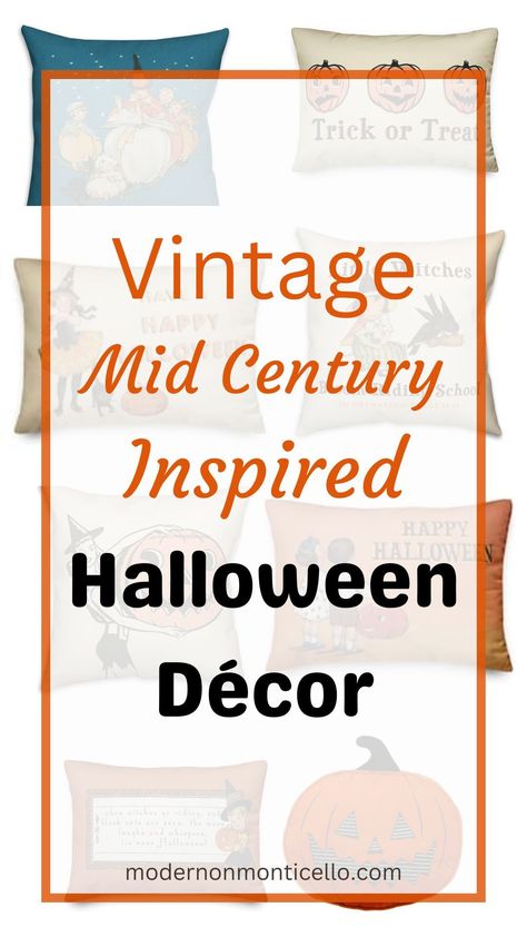 Mid Century Modern Fall Decorating, Fall Decor Mid Century Modern, Mid Century Fall Decor Ideas, Mcm Fall Decor, Retro Fall Decor, Mid Century Fall Decor, Mid Century Modern Fall Decor, Mid Century Modern Halloween, Mid Century Halloween