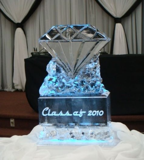 Diamond Ice Sculpture Diamond Sculpture, Diamond Theme Party, Diamonds And Denim Party, 60th Birthday Balloons, Pearl Baby Shower, Birthday Gathering, Diamond Cake, Ice Party, Diamond Theme