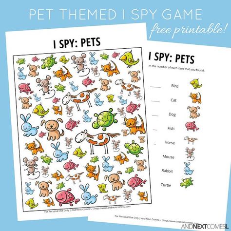 Looking for free printable I spy games for kids? I love this pets I spy game printable #ispygames #kids #kidsactivities #freeprintables Creative Curriculum Pet Study, Pet Math Activities, Pets Kindergarten Activities, Pets Kindergarten, Table Activities For Kids, Printable Fall Leaves, Light Table Activities, Pet Study, Spy Games For Kids