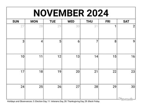 Printable Calendar | Free Printable Monthly Calendars to Download for 2024 Free Printable November 2024 Calendar, November 24 Calendar, Free Editable Calendar 2024, Printable Monthly Calendar 2024 Free, Free Printable Monthly Calendars 2024, Free Printable 2024 Monthly Calendar, November 2024 Calendar Printable, Free Printable Calendar 2024, Printable Calendar 2024