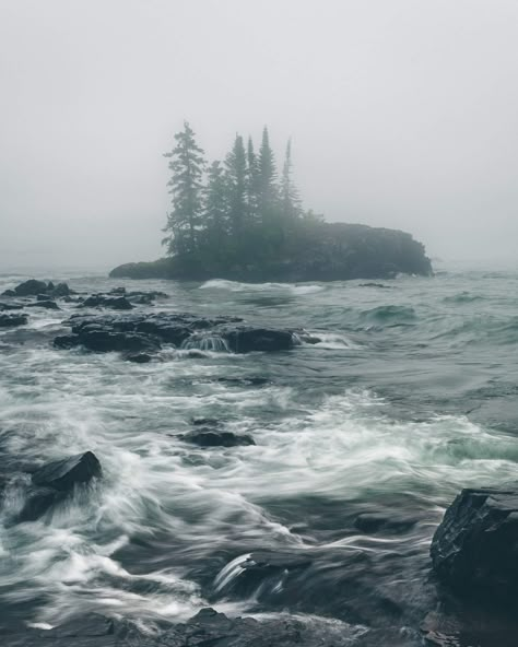 foggy lake Superior The Great Lakes, Lake Superior Aesthetic, Lake Aesthetic Dark, Foggy Coast Aesthetic, Misty Lake, Foggy Lake Aesthetic, Lakes Aesthetic Dark, Lake Superior Art, Foggy Lake