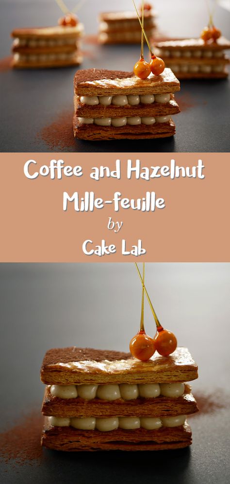 Coffee and Hazelnut Mille-feuille | Cake Lab Parisian Patisserie, Diplomat Cream, Hazelnut Dessert, French Sweets, Classic French Desserts, French Patisserie, Homemade Pastries, Cake Easy, French Dessert