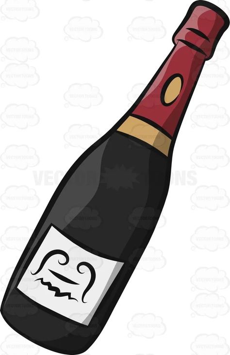 Wine Cartoon, Wine Vector, Sparkling Red Wine, Sports Coloring Pages, Black Bottle, Sun Tattoos, Cartoon Clipart, Cute Couple Cartoon, Stock Art