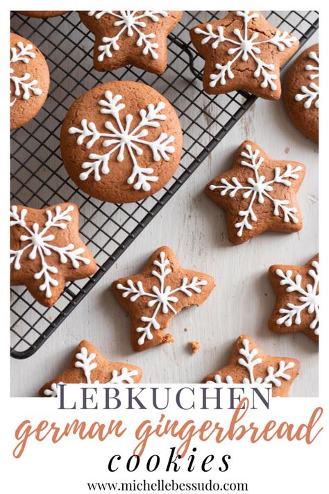 Lebkuchen: German Gingerbread Cookies — Michelle Bessudo German Gingerbread Cookies, German Gingerbread, German Cookies, Gingerbread Cookies Decorated, Soft Gingerbread Cookies, Cookies Gingerbread, Ginger Bread Cookies Recipe, Gingerbread Cookie, Christmas Sweets