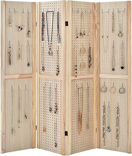 Portable Jewelry Display, Art Display Panels, Booth Display Ideas Diy, Folding Privacy Screen, Room Partition Wall, Pegboard Display, Wooden Room Dividers, Craft Booth Displays, Headboard Decor