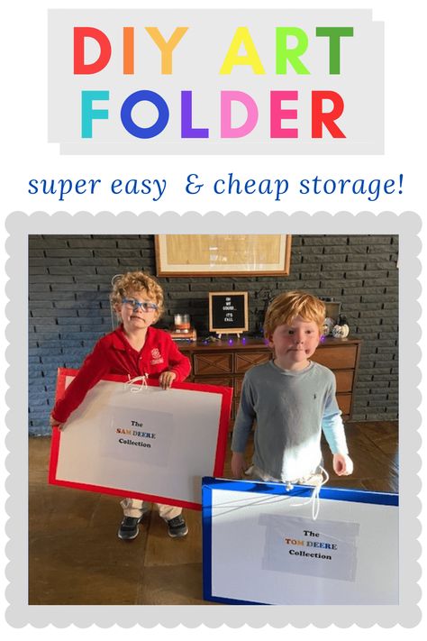 DIY art folder for kids – simple and cheap! Diy Folders For School, Diy Portfolio Folder Design, School Newsletters, September Ideas, Folder Diy, Work Folders, Primary School Art, School Newsletter, Home Artwork