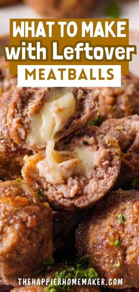 Meatball Recipies, Leftover Meatballs, Flavorful Meals, Homemade Meatballs, Left Over, Easy Weeknight Dinners, Meatball Recipes, What To Make, Flavorful Recipes