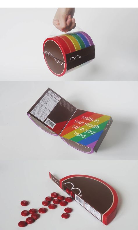 Candy Packaging Design, Candy Branding, Packaging Design Creative, Branding Examples, Clever Packaging, Candy Packaging, Cool Packaging, Food Box, Box Packaging Design