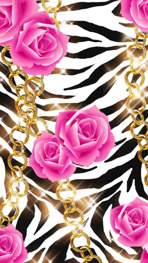 Roses on safari print wallpaper 2000s Wallpaper, Animal Print Background, Free Wallpaper Backgrounds, Pink Flowers Wallpaper, Bling Wallpaper, On Safari, Animal Print Wallpaper, Safari Print, Glitter Wallpaper