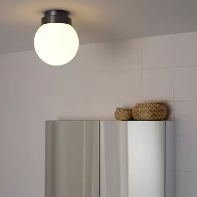 Bathroom Ceiling Lights - IKEA Bathroom Ceiling Lights, Black Globe, Ikea Ireland, Bathroom Lights, Led Bathroom Lights, Black Wall Lamps, Bathroom Ceiling, Led Bathroom, Bathroom Shop