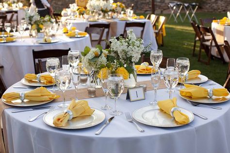 Ivory And Yellow Wedding, Yellow Wedding Table Decorations, Yellow Wedding Table, Yellow Table Setting, Yellow Quince Theme, Yellow Wedding Reception Decor, Yellow Flowers Table Decor, Yellow And White Reception Decor, Yellow Green Table Runner Wedding