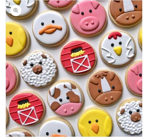 Graceful Baker, Tractor Cookies, Royal Icing Cookies Recipe, Cow Cookies, Farm Cookies, Cookie Decoration, Cookies Theme, Sugar Cookie Royal Icing, Edible Creations