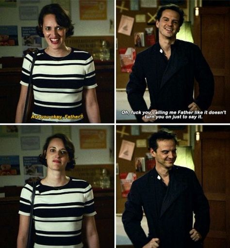 Andrew Scott Priest, Fleabag Kneel, Fleabag Quotes, Tv Series Quotes, Andrew Scott, Film Quotes, Tv Times, Silver Screen, Series Movies