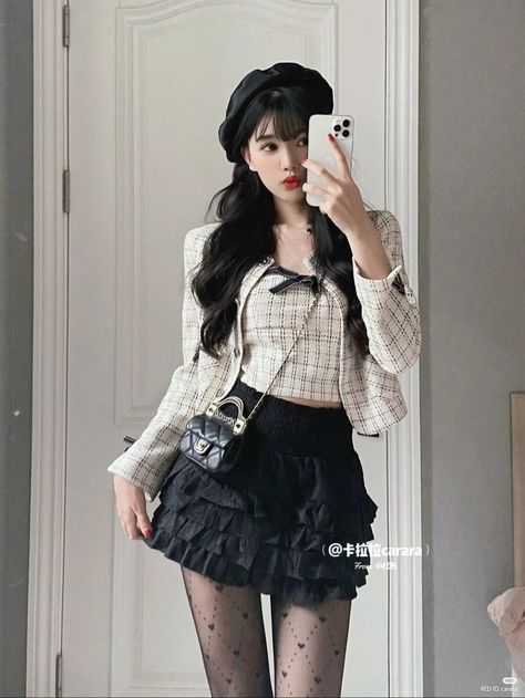 Ulzzang Date Outfit, Korean Fashion Cute Girly, Girly Korean Fashion, Chinese Skirt Outfit, Kpop Formal Outfit, Korean Ulzzang Outfits, Cute Ulzzang Outfits, Chinese Style Outfit, Korean Outfit Skirt