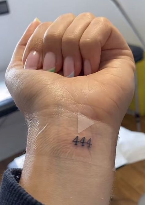 Meaning Ful Small Tattoos, 333 Number Tattoo, Tiny 444 Tattoo, 444 Tattoo On Hand, Angel Number Back Tattoo, 444 Tattoo Ankle, Angel Number Wrist Tattoo, Angel Number Tattoo 444, 4 Tattoo Number