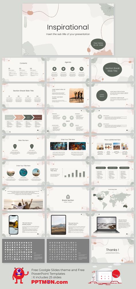 Google Inspired Ppt Template, Ppt Ideas Slide Design Creative, Ppt Theme Free Presentation Templates, Ppt Ideas Creative, Cute Google Slides Templates, Slide Ideas Presentation, Free Template Powerpoint Slide Design, Google Presentation Design, Ppt Ideas Slide Design