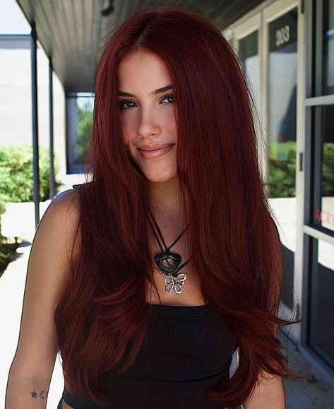 Deep Auburn Hair, Dark Auburn Hair Color, Auburn Red Hair, Spring Hair Color Trends, Red Hair Trends, Dark Auburn Hair, Copper Red Hair, Red Hair Inspo, Dark Auburn