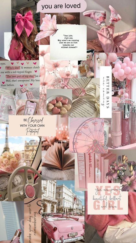 #pink #love #girl #aesthetic #promise #quotes #ily #heart #flowers #motivation Pink Aesthetic Love Couple, Girly Aesthetic Collage, Motivational Wallpaper Aesthetic Pink, Tracy Aesthetic, Pink Moodboard Aesthetic, Girly Quotes Aesthetic, Self Love Aesthetics, Pink Girly Quotes, Mine Wallpaper