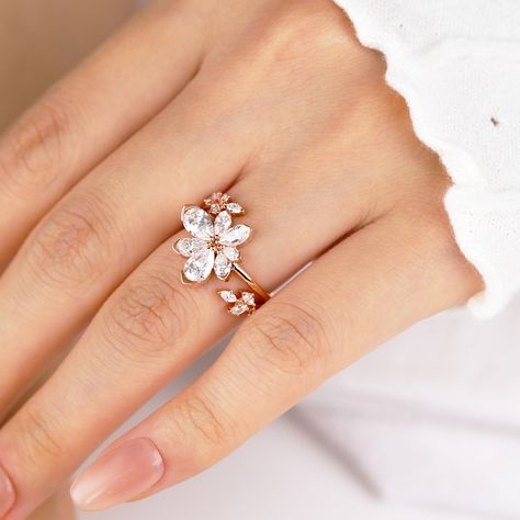 Fancy Blossom Bridal Set Enagement Rings, Bridal Set, The Shape, Bridal Sets, Powerful Women, A Flower, Pear Shaped, Nature Inspired, Ring Set