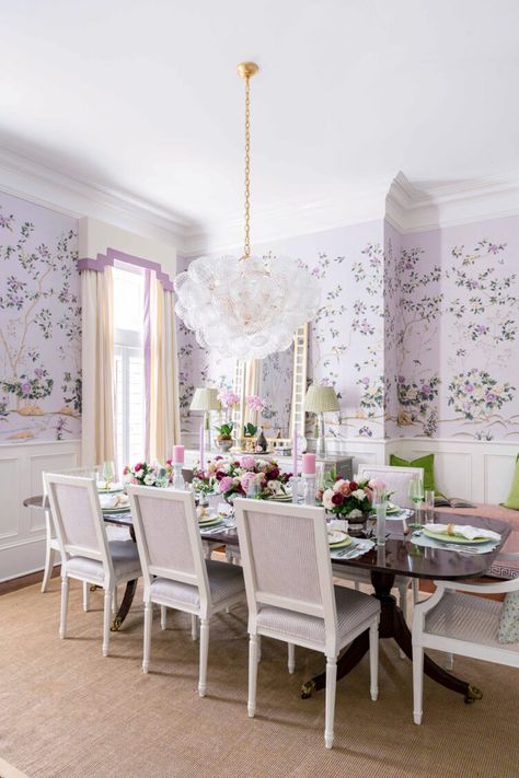 Talia Chandelier, Millennial Decor, Violet Pastel, Airy Room, The World Of Interiors, Purple Interior, Purple Rooms, Purple Decor, Large Chandeliers