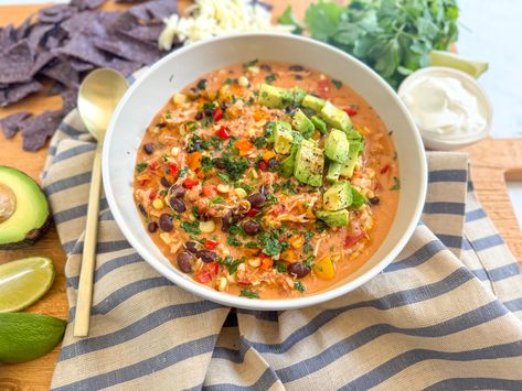 Queso Chicken Chili – Kelsey Nixon Chicken Queso Soup Crock Pot, Kelsey Nixon Recipes, Chicken Queso Soup, Kelsey Nixon, Crockpot Chipotle Queso Chicken Chili, Nixon Chicken, Holiday Meal Planner, Slow Cooker Meal Prep, Slow Cooker Pasta