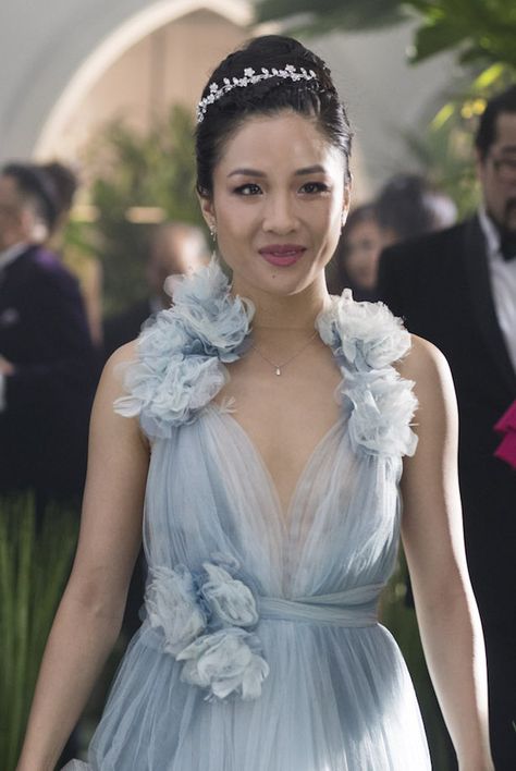 The 3 Most Over-The-Top Moments From The ‘Crazy Rich Asians’ Movie Wedding | Blue tulle dress | what to wear to a wedding Crazy Rich Asians Wedding, Rich Asian Fashion, Rachel Chu, Ellie Kemper, Blue Tulle Dress, Constance Wu, Asian Style Dress, Crazy Rich Asians, Crazy Rich