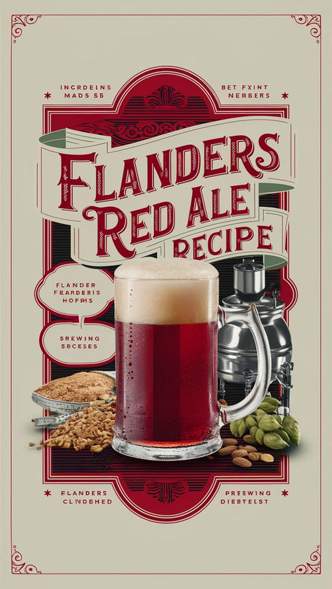 How To Brew Flanders Red Ale: Dive into Belgium’s Flemish Fermentation Fantasies  Flanders Red Ale is a classic Belgian beer that is brewed by a few breweries in Flanders, Belgium.  This beer is sour and sometimes rather sweet, with malt flavors and fruity complexity from a mixed fermentation and occasionally some hints of oak. Craft Beer Recipes, Beer Brewing Recipes, Ale Recipe, Making Beer, Flanders Belgium, Red Beer, Brewing Recipes, Homebrew Recipes, Sour Beer