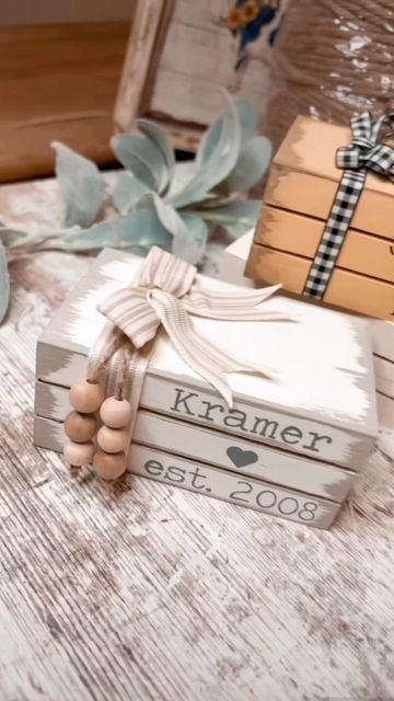 Dollar Tree Crates, Mini Book Stacks, Jordan Davis, Mini Crates, Farmhouse Crafts, Slow Dance, Tiered Trays, Mini Book, Bee Happy